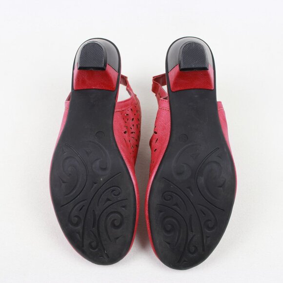 ALIA Perforated Leather Slingback Sandals - Picture 13 of 16